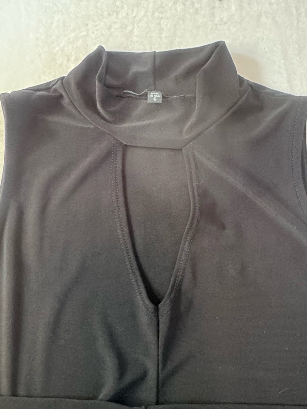Tiana B Black Sleeveless Mock Neck Swing Dress Size 6 - Picture 9 of 11